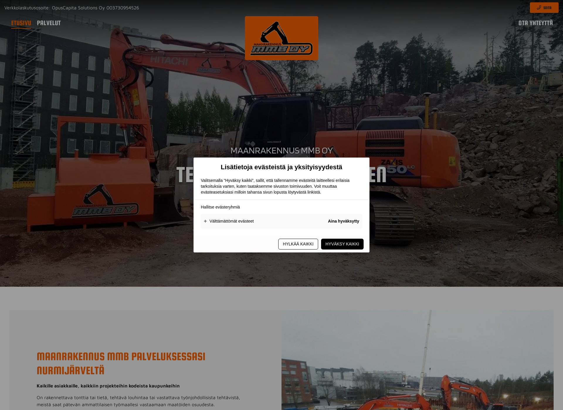 Screenshot for maanrakennusmmb.fi