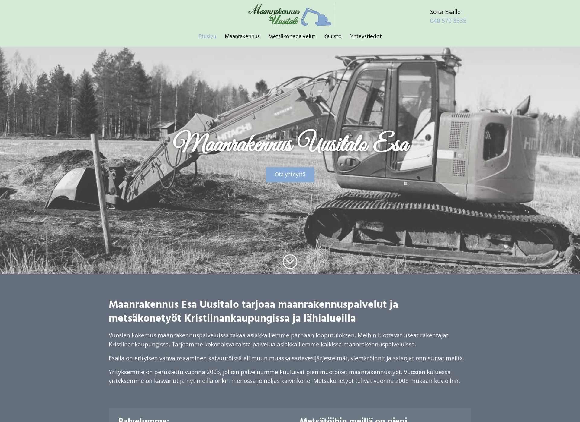 Screenshot for maanrakennusuusitalo.fi