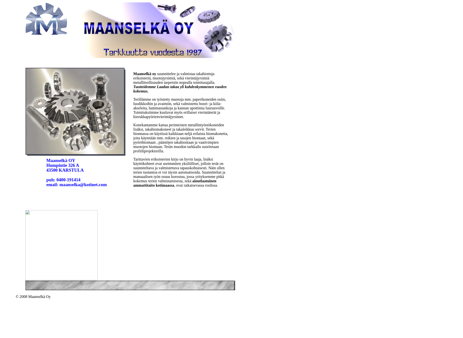 Screenshot for maanselka.fi