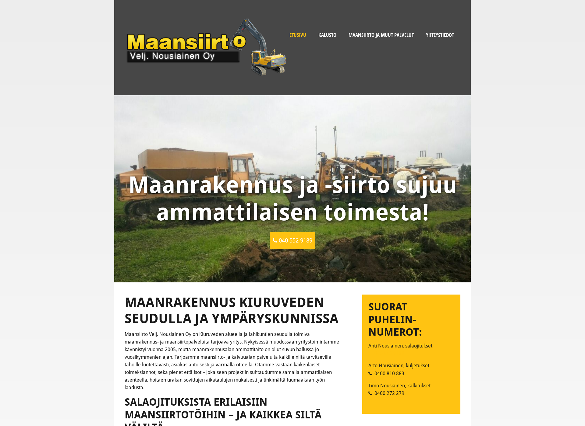 Screenshot for maansiirtonousiainen.fi