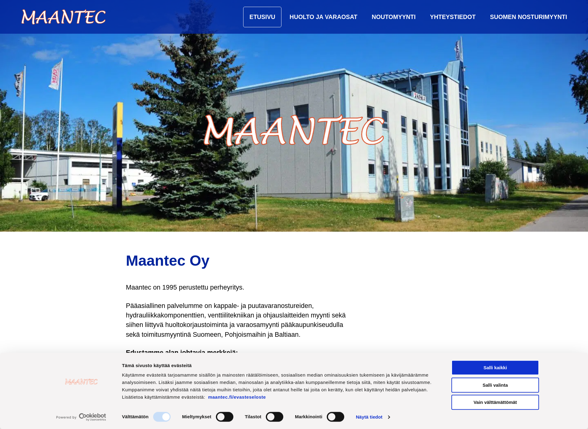 Screenshot for maantec.fi