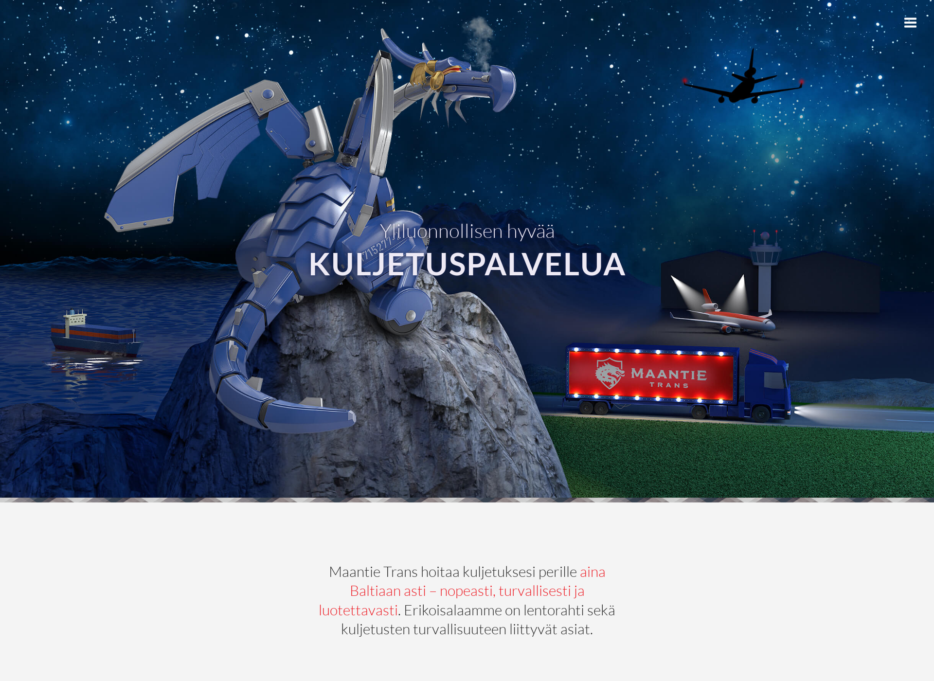 Screenshot for maantietrans.fi