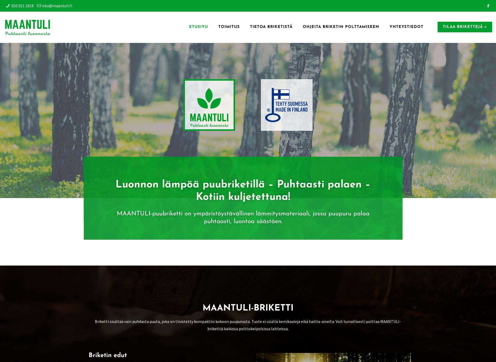 Screenshot for maantuli.fi