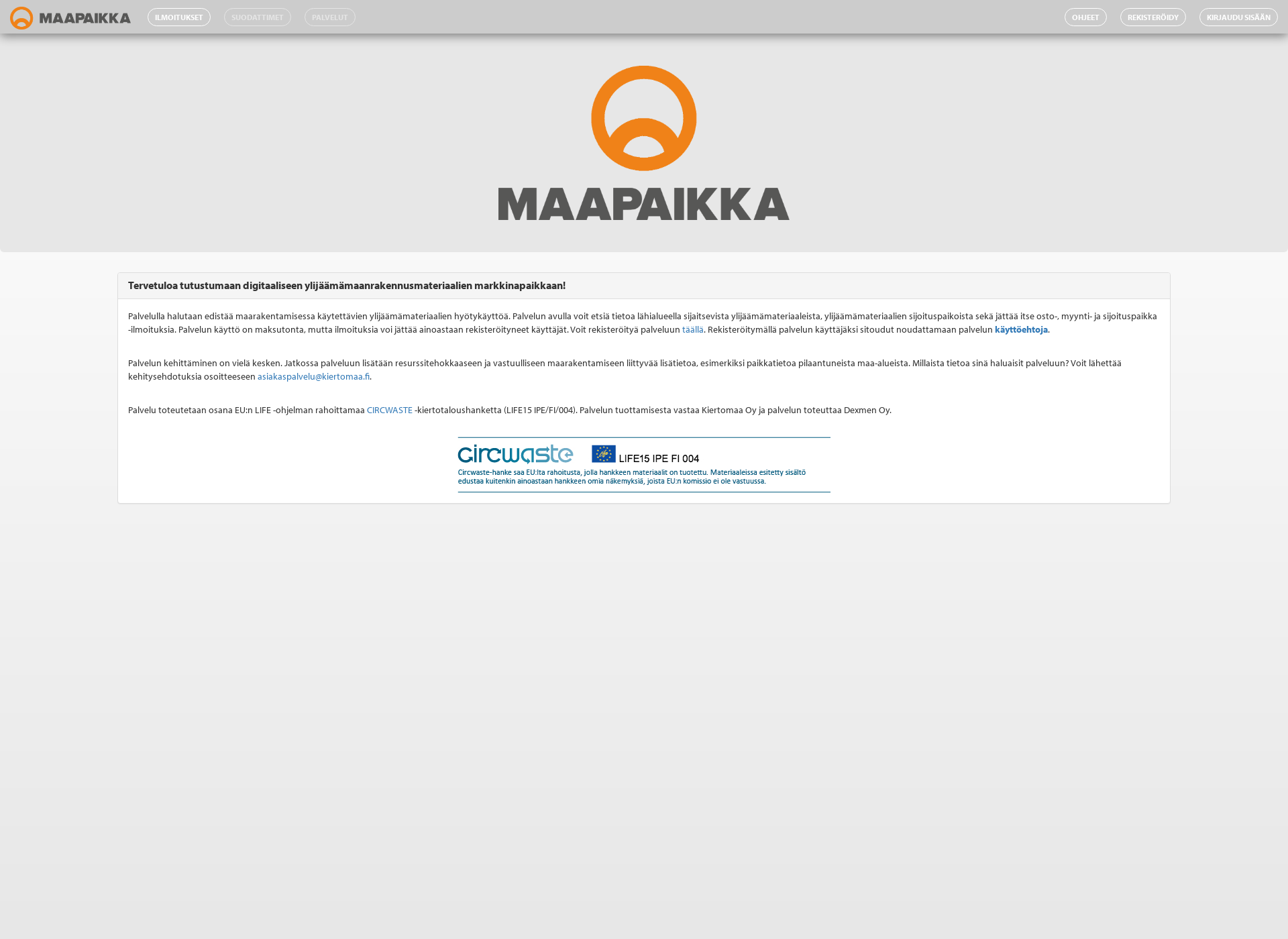 Screenshot for maapaikka.fi
