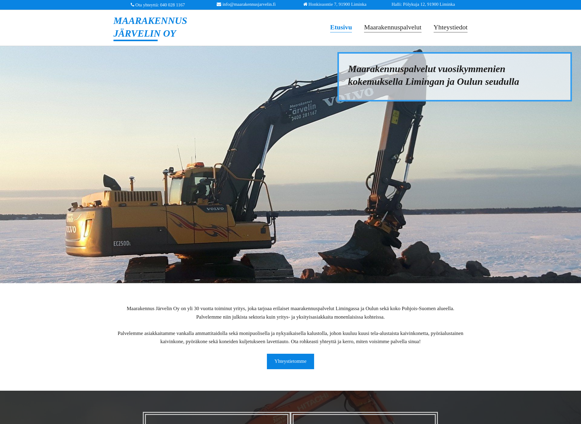 Screenshot for maarakennusjarvelin.fi