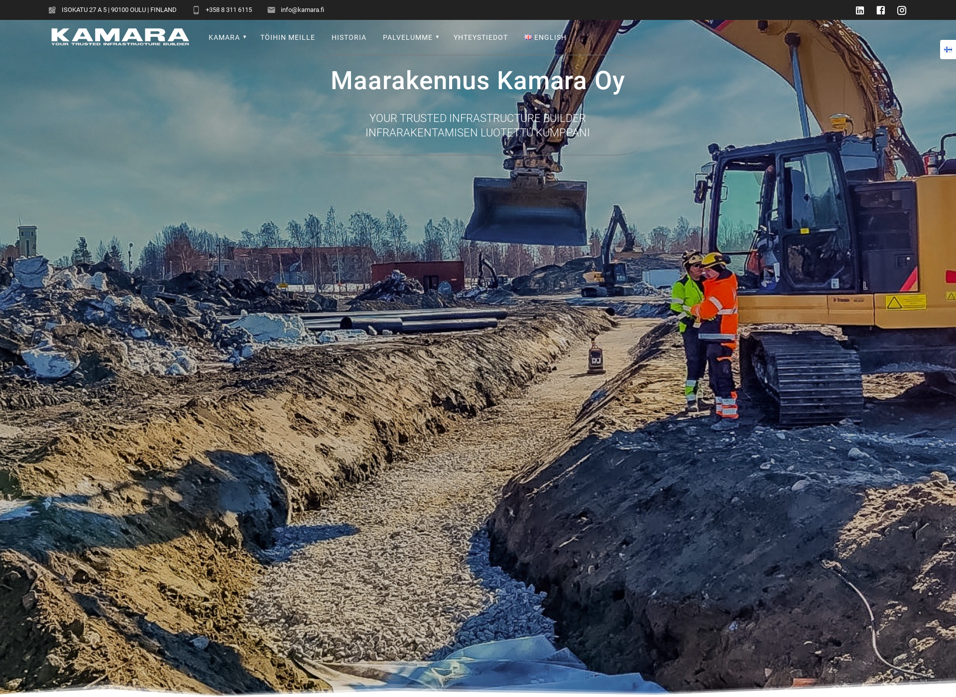 Screenshot for maarakennuskamara.fi
