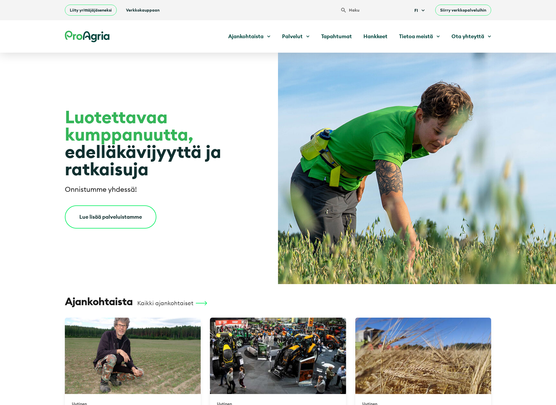 Screenshot for maaseutukeskus.fi