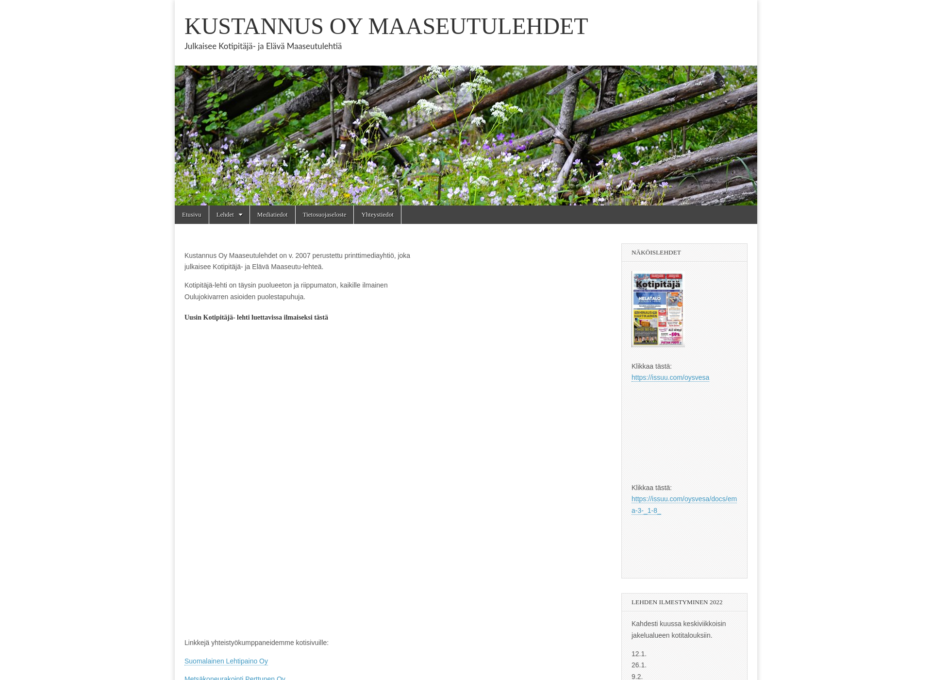 Screenshot for maaseutulehdet.fi