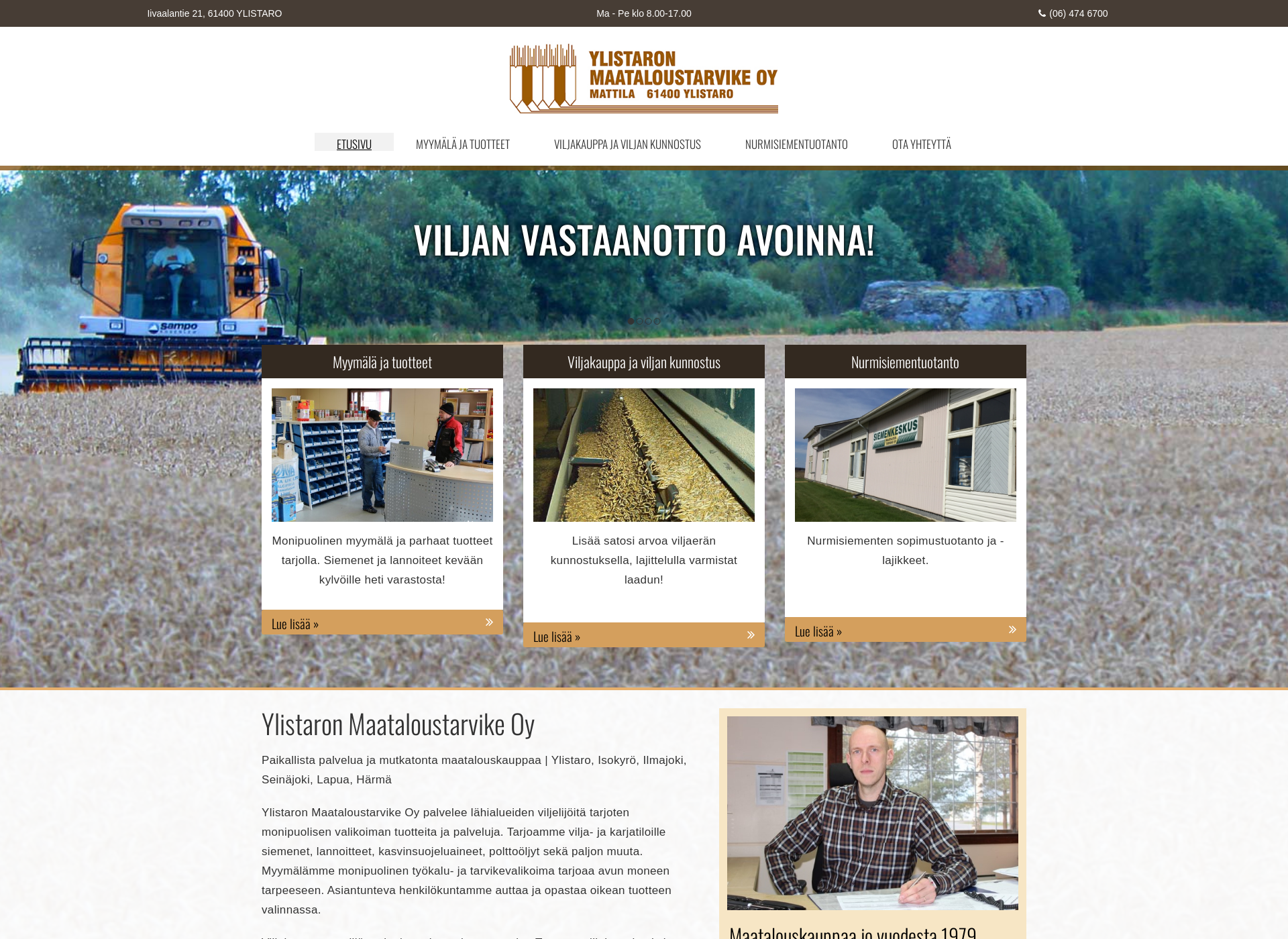 Screenshot for maataloustarvike.fi