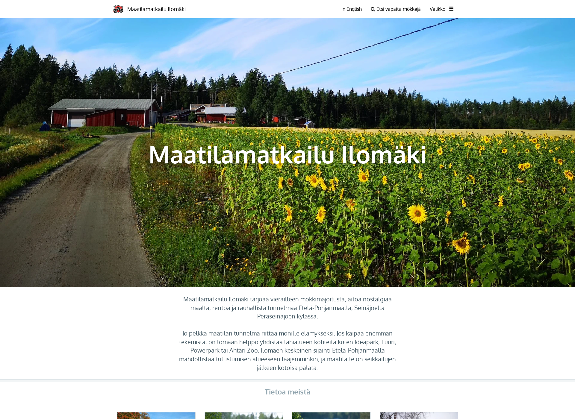 Screenshot for maatilamatkailuilomaki.fi