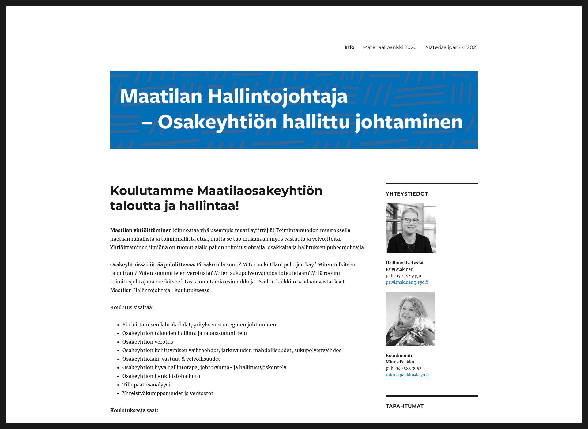 Screenshot for maatilanhallintojohtaja.fi