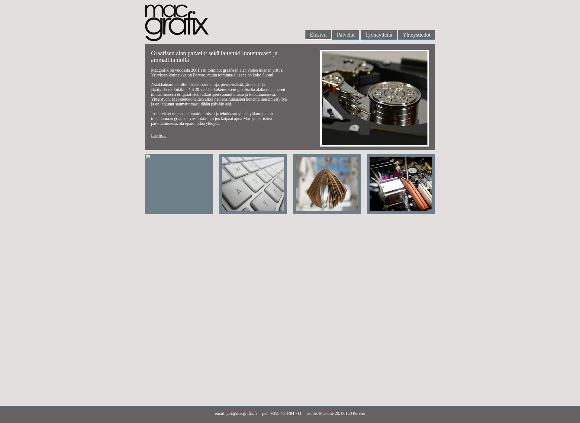 Skärmdump för macgrafix.fi