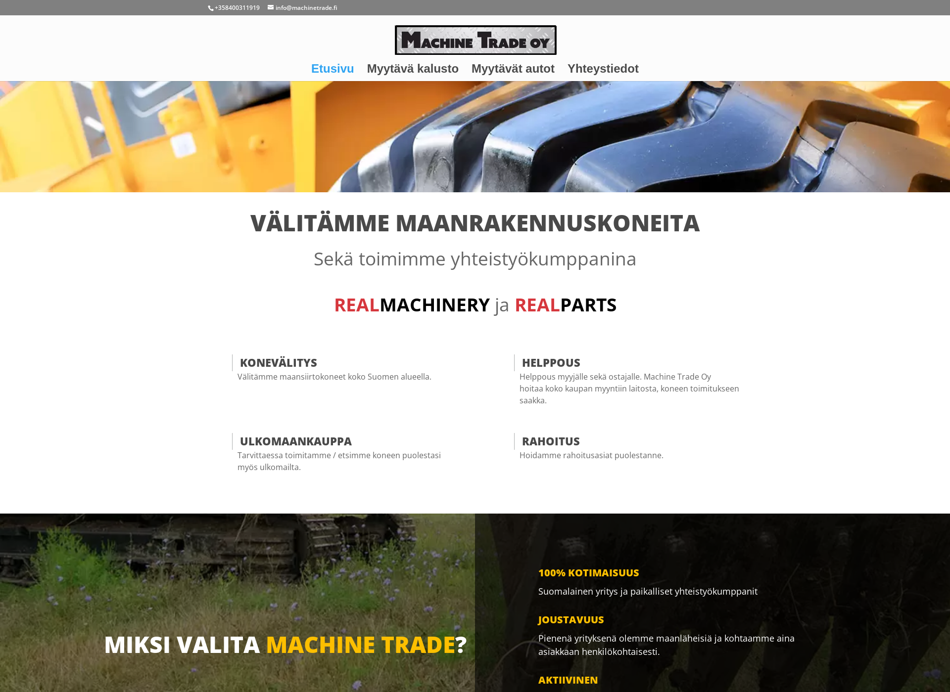 Screenshot for machinetrade.fi