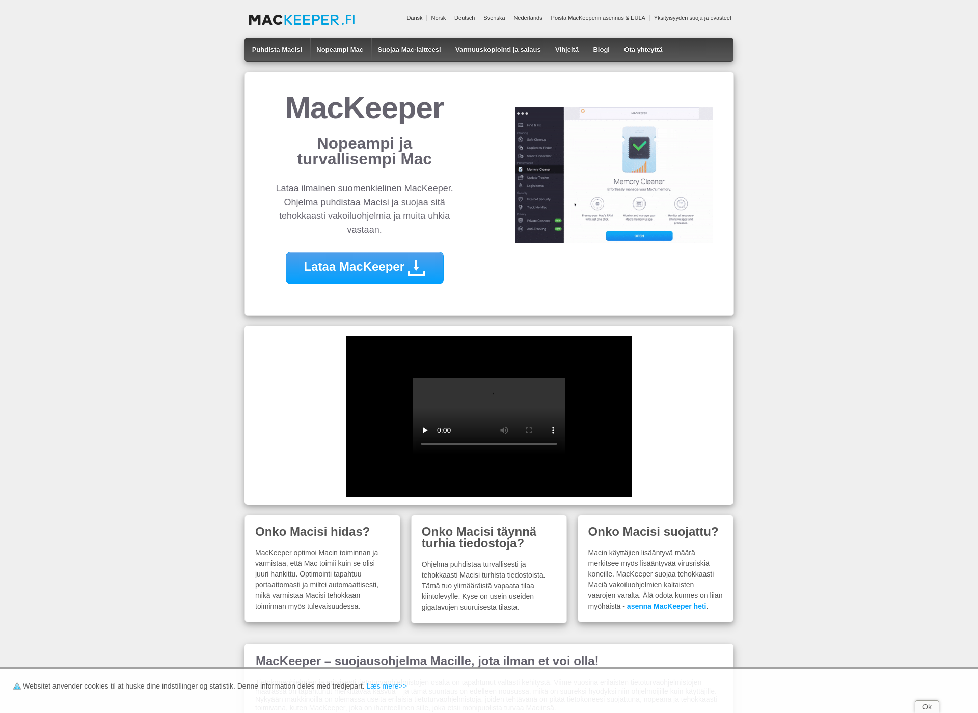 Screenshot for mackeeper.fi