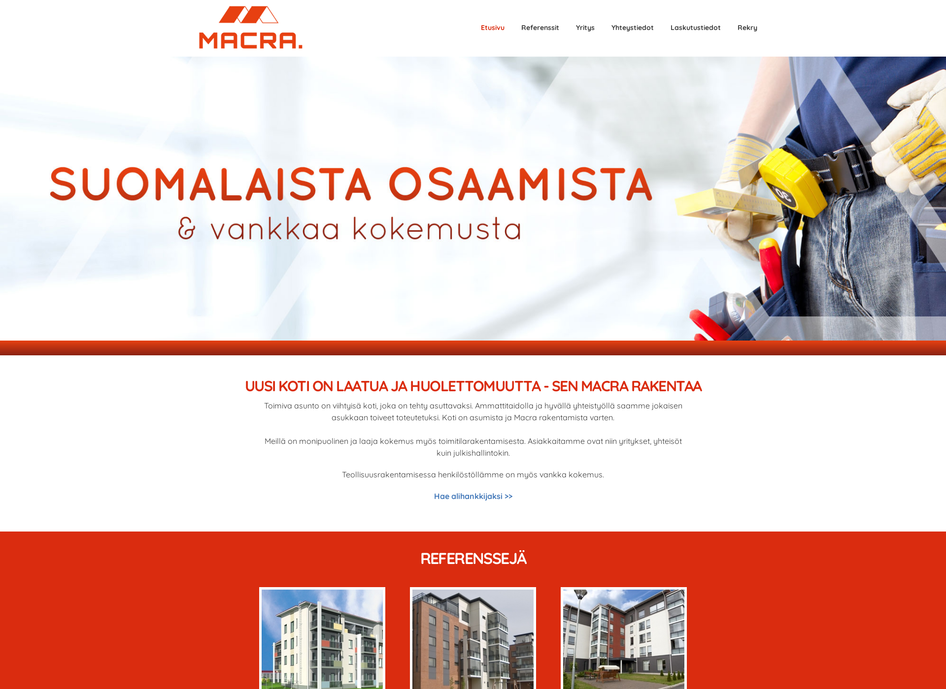 Screenshot for macra.fi