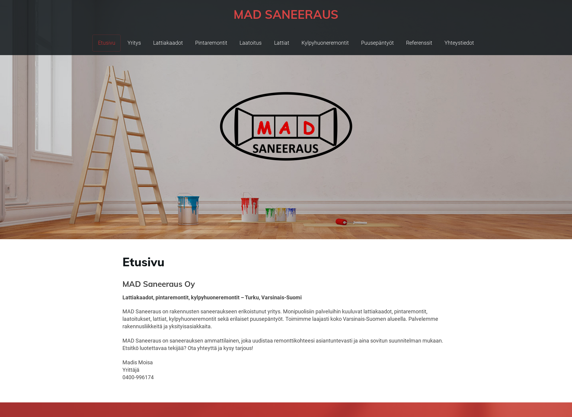 Screenshot for mad-saneeraus.fi