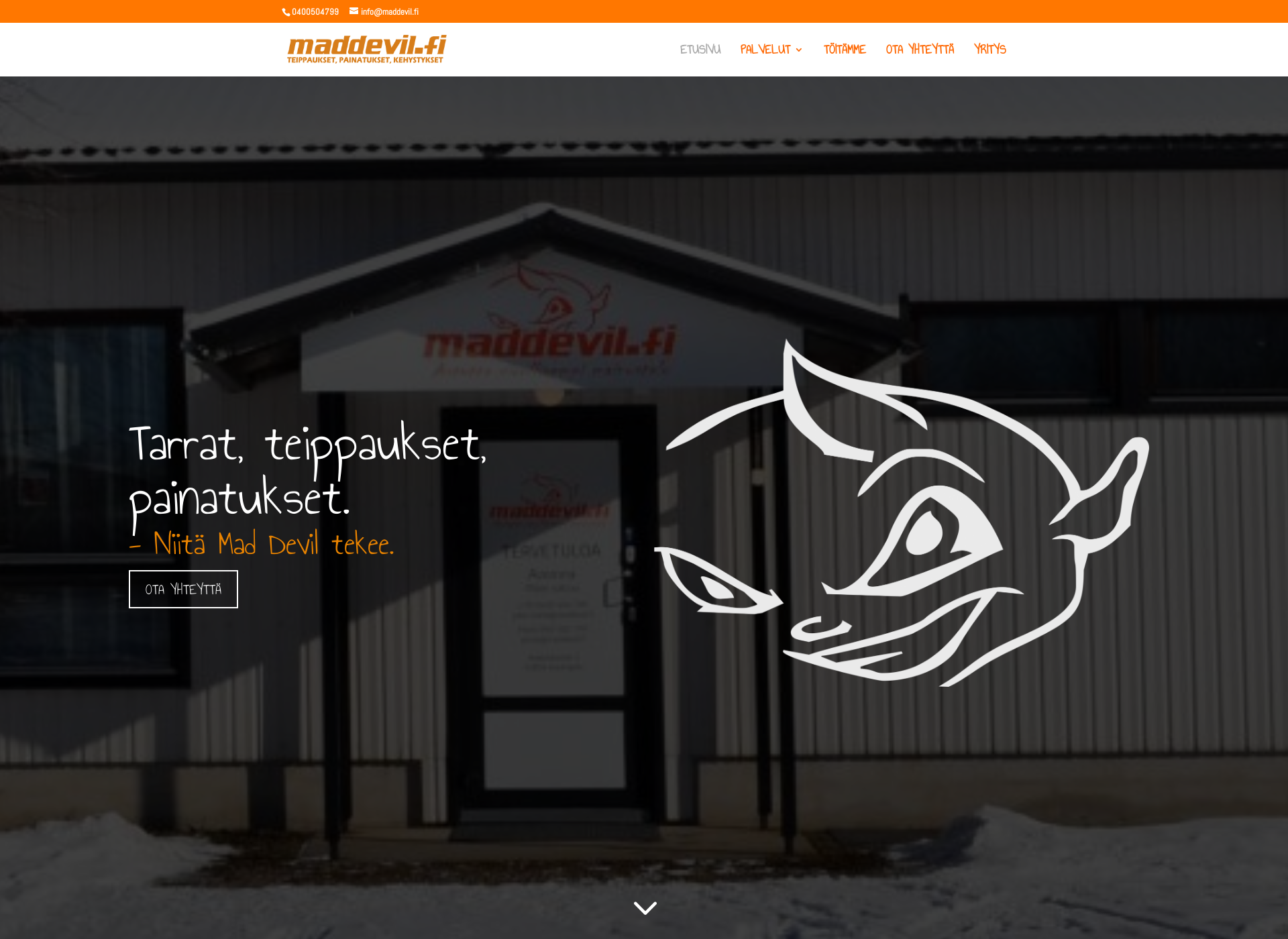 Skärmdump för maddevil.fi