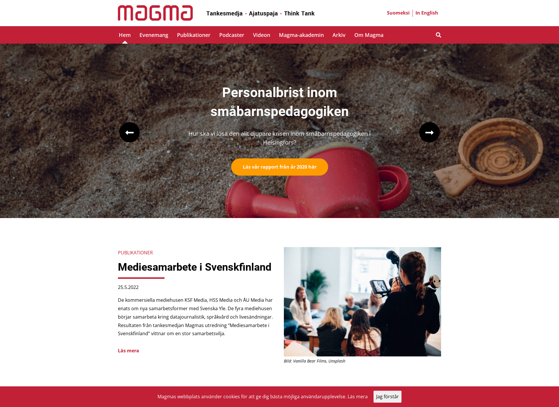 Screenshot for magma.fi