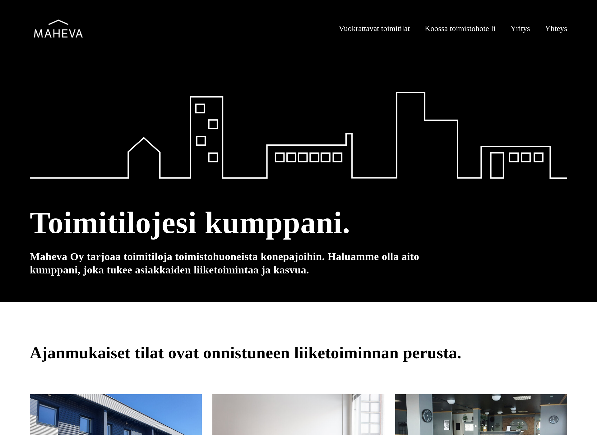 Skärmdump för maheva.fi