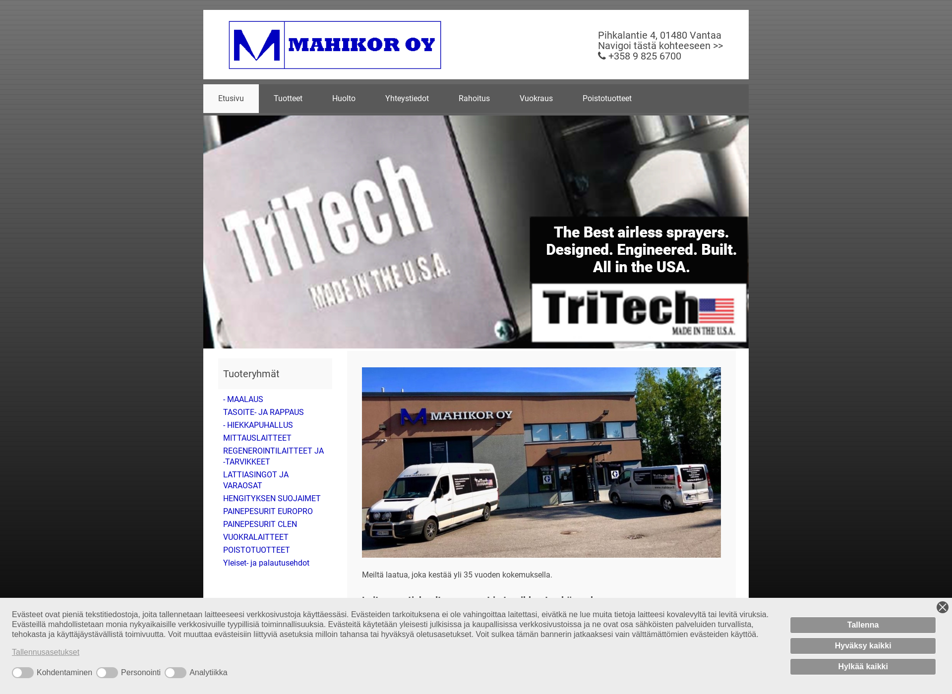Screenshot for mahikor.fi