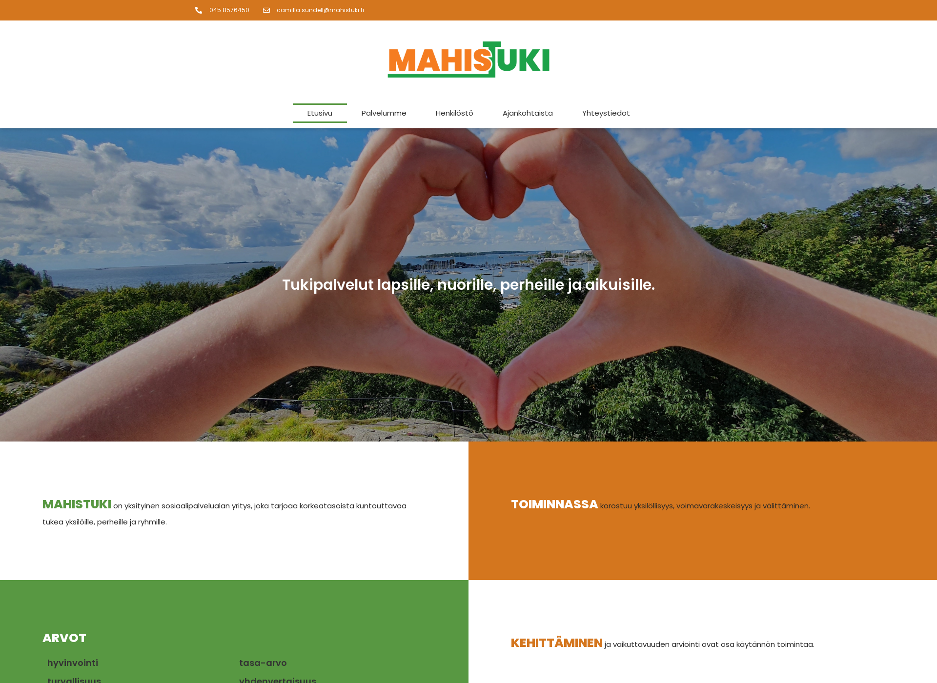 Screenshot for mahistuki.fi