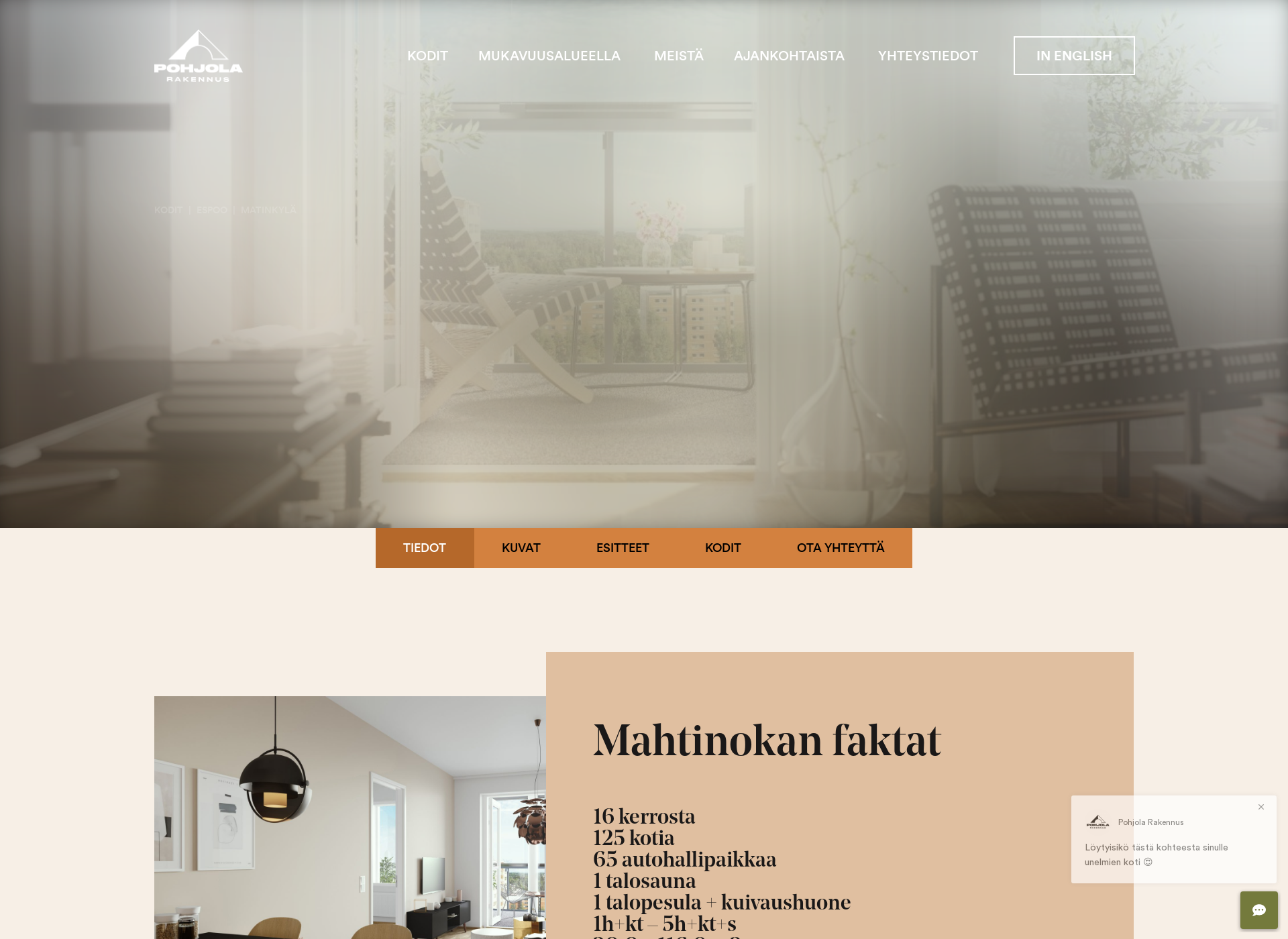 Skärmdump för mahtinokka.fi