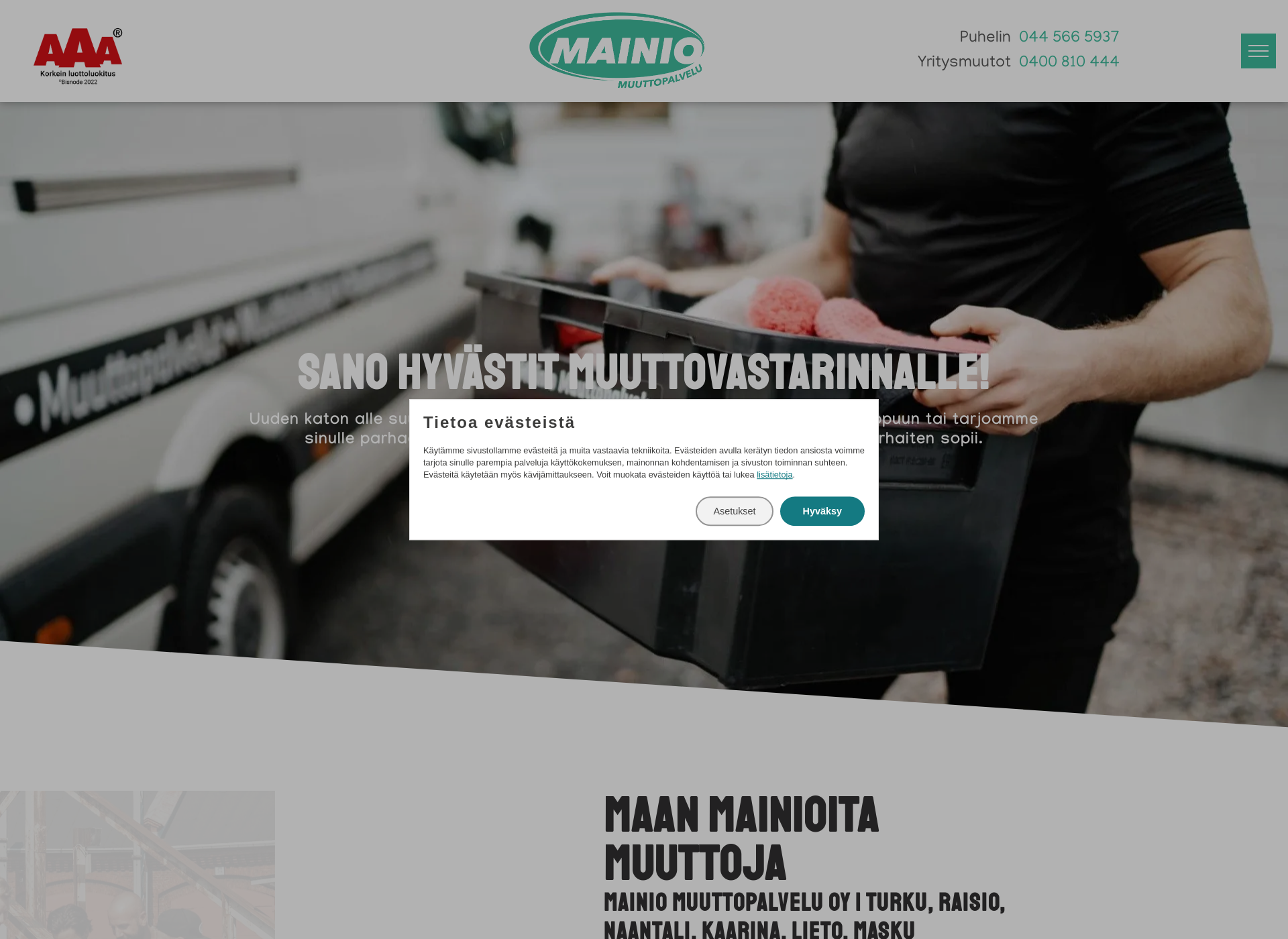 Screenshot for mainiomuuttopalvelu.fi