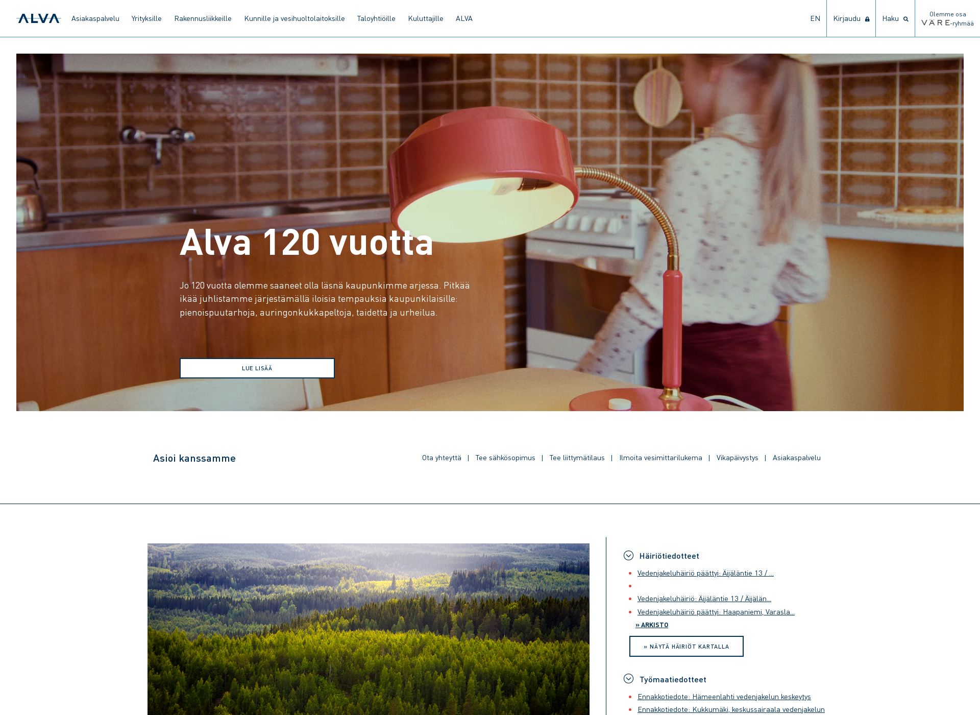 Screenshot for mainiotaloyhtio.fi