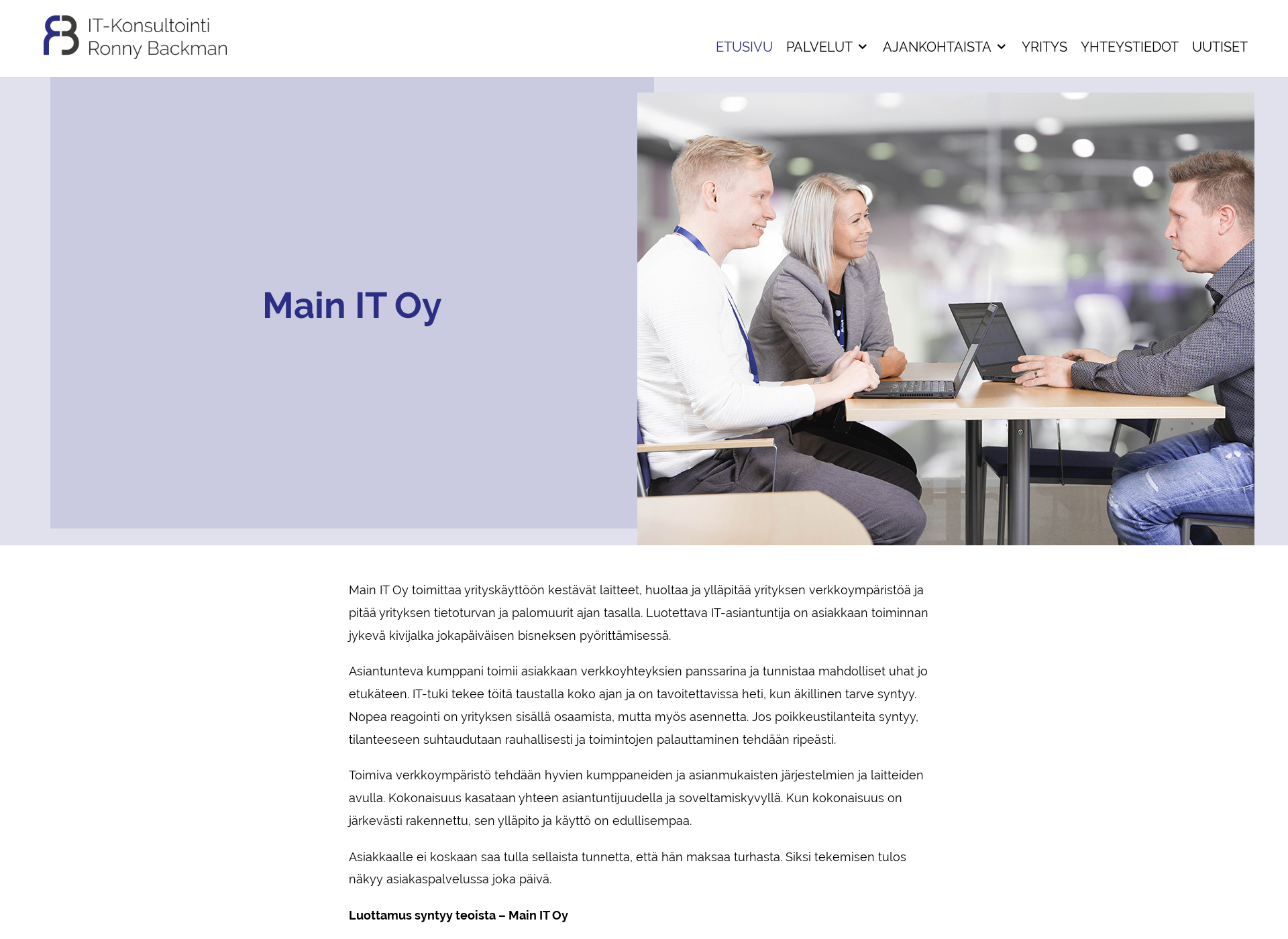 Screenshot for mainit.fi