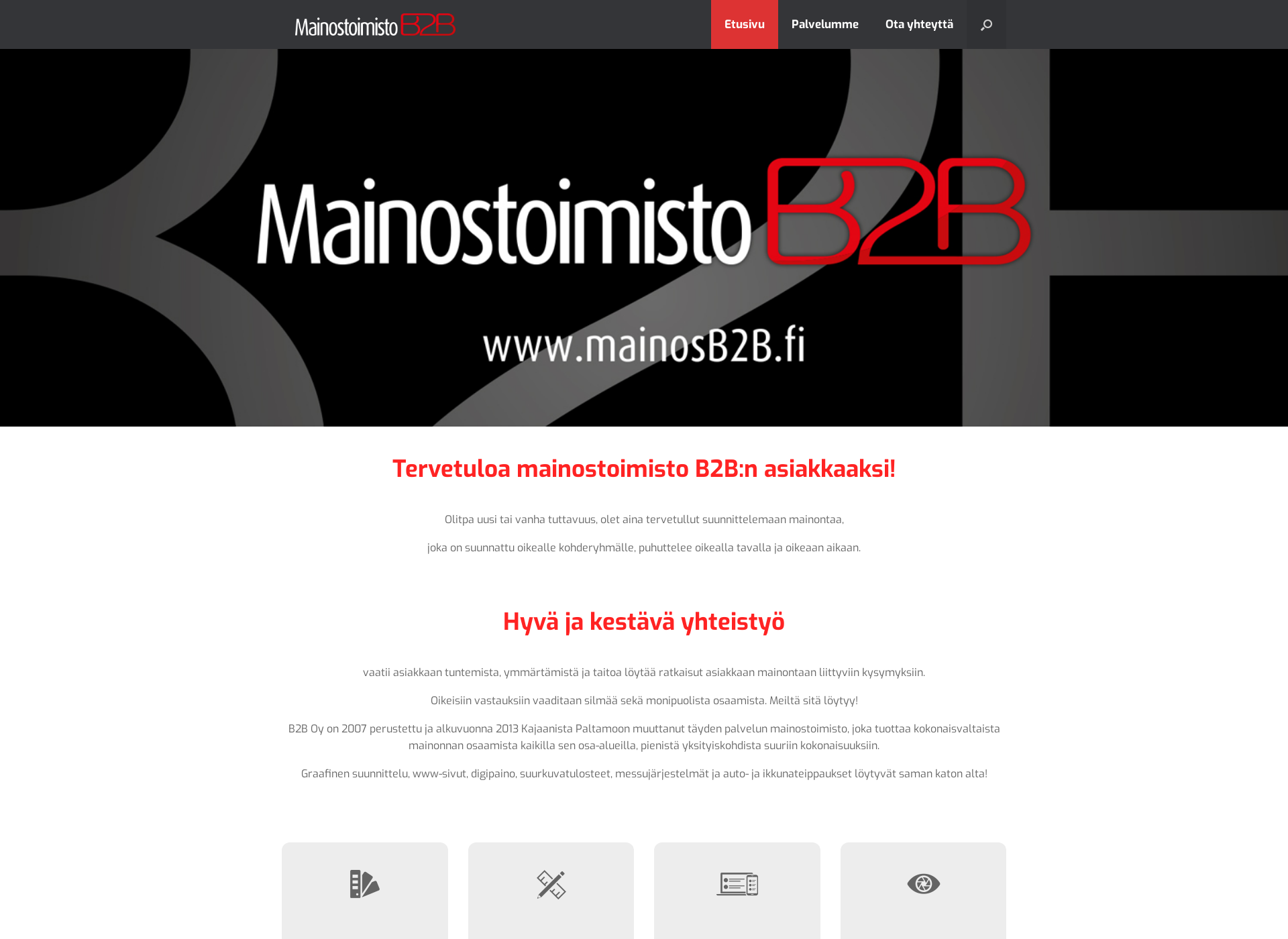 Screenshot for mainosb2b.fi