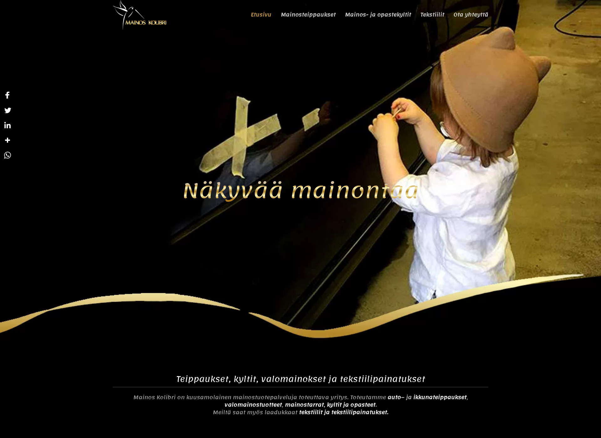 Screenshot for mainoskolibri.fi