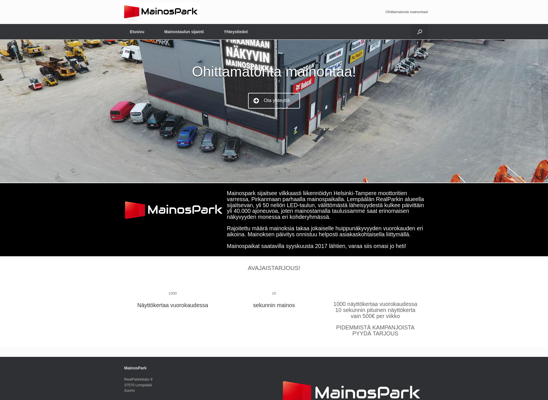 Screenshot for mainospark.fi
