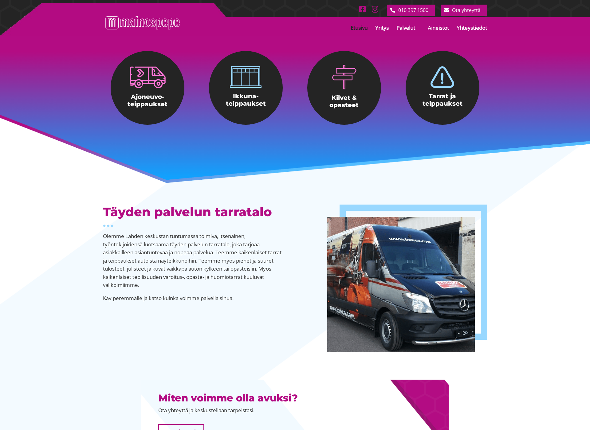Screenshot for mainospepe.fi