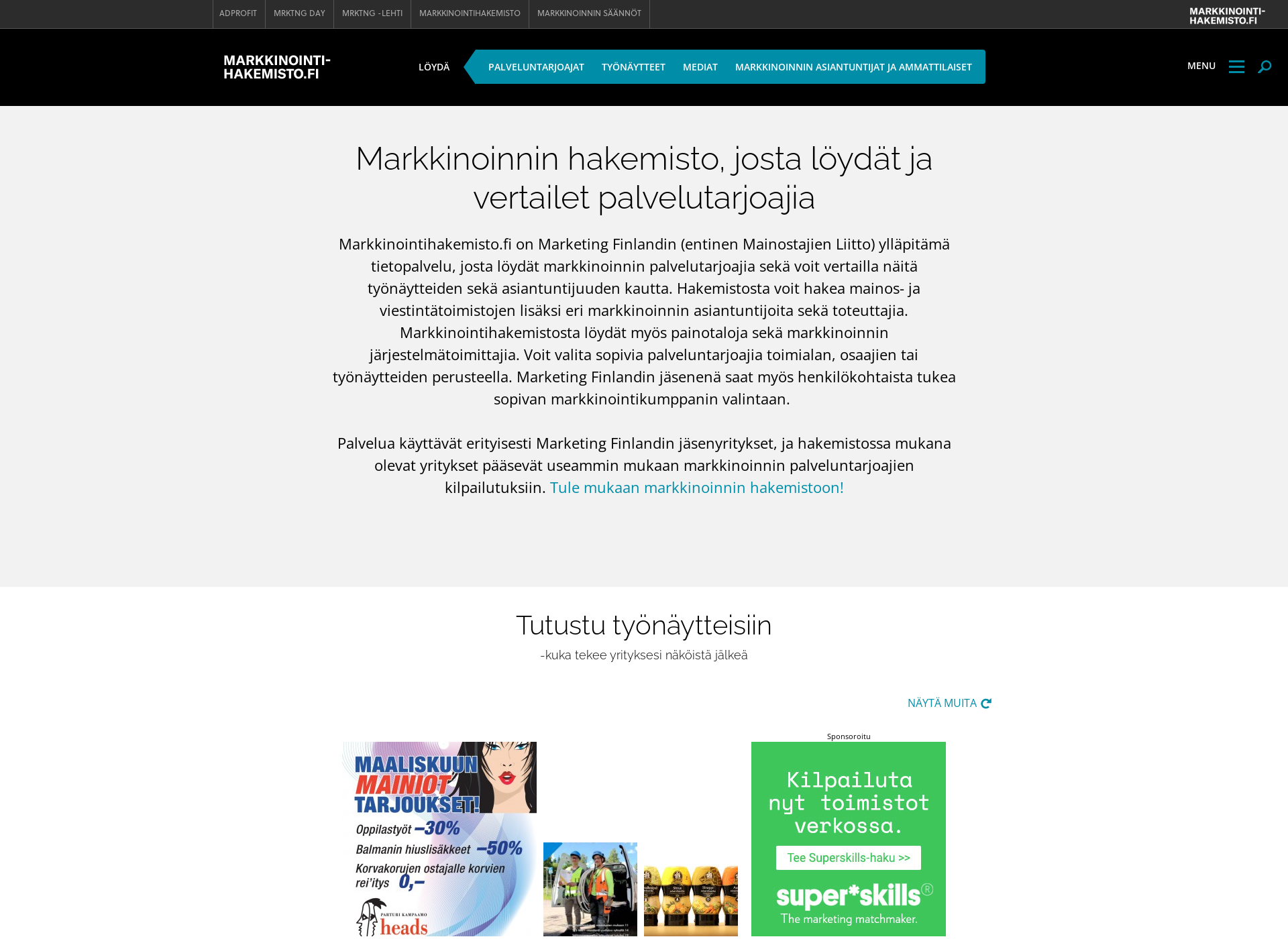 Screenshot for mainostajanhakemisto.fi