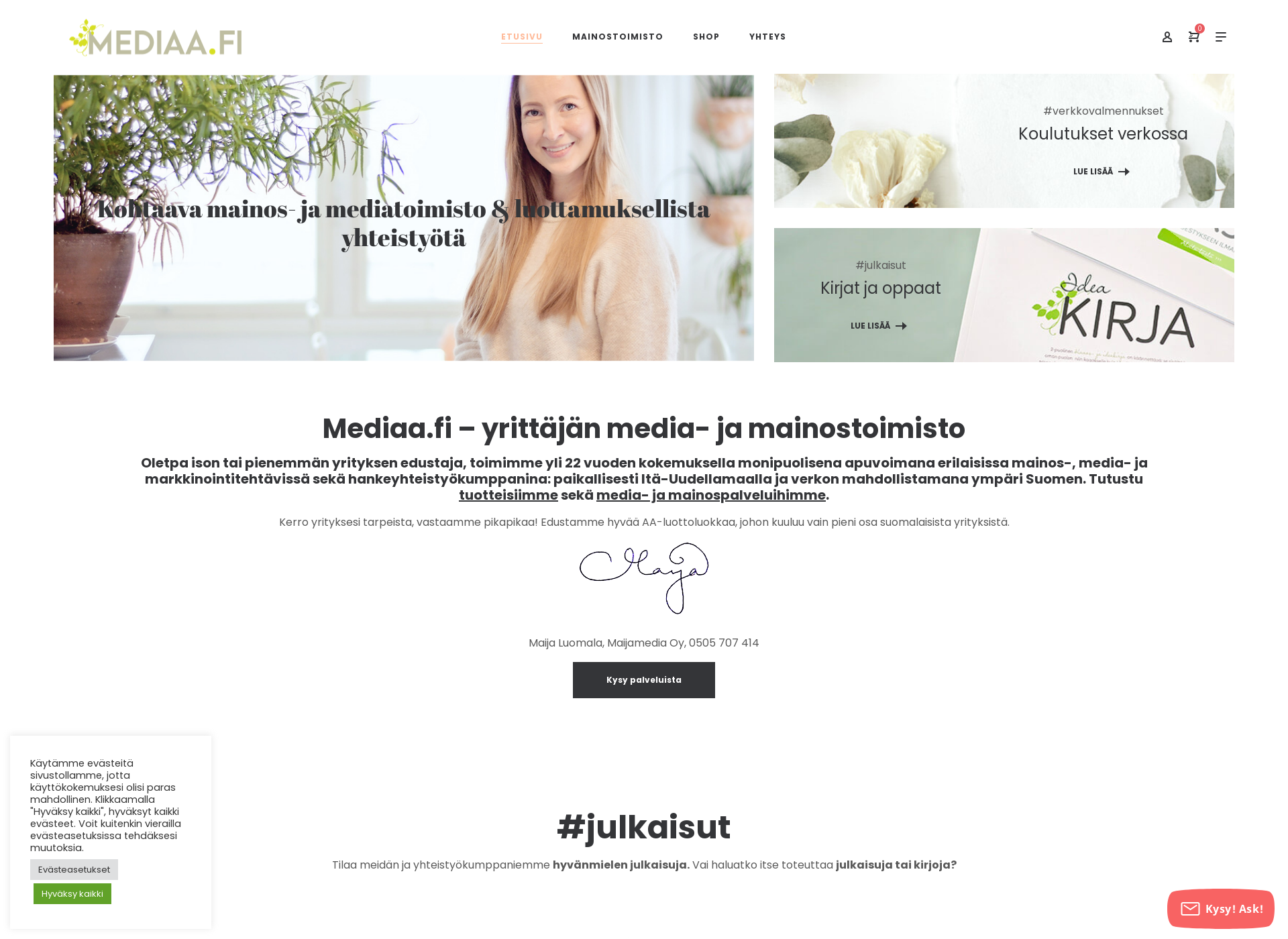 Screenshot for mainostoimistomaijamedia.fi