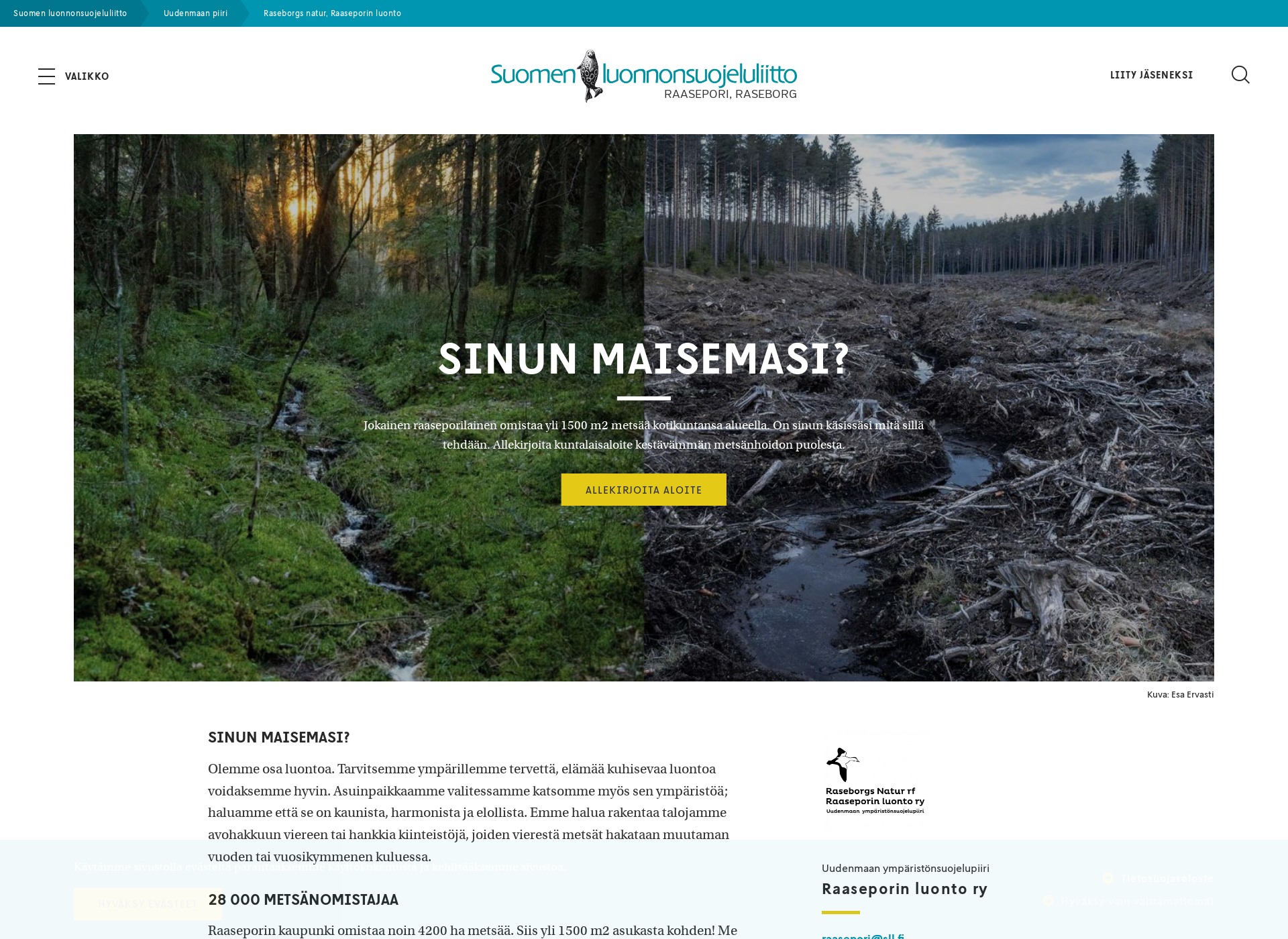 Screenshot for maisemasi.fi
