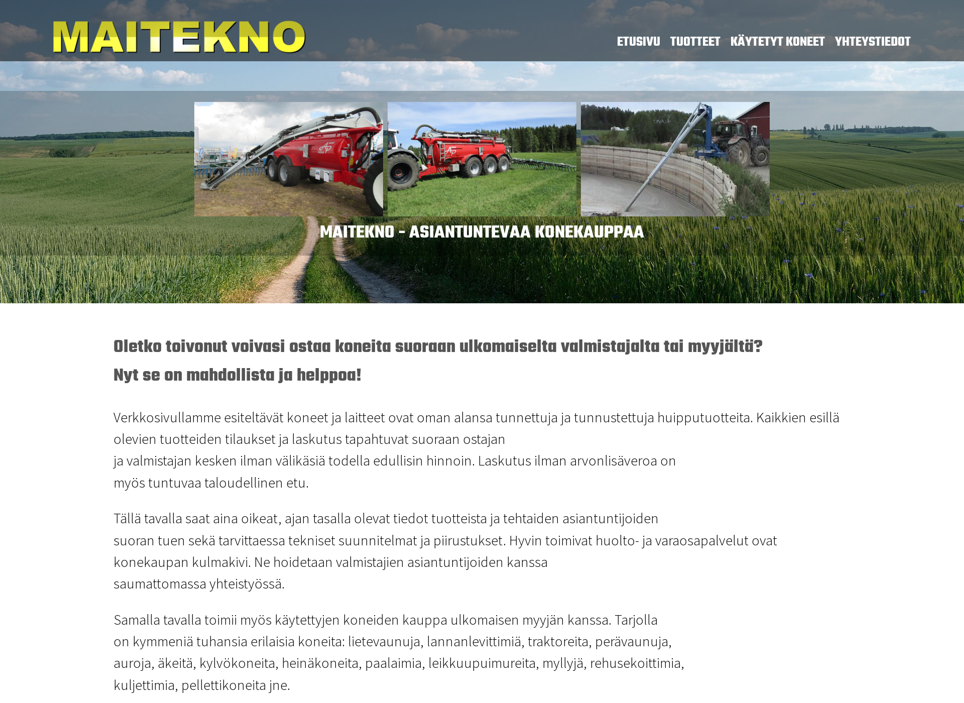 Screenshot for maitekno.fi