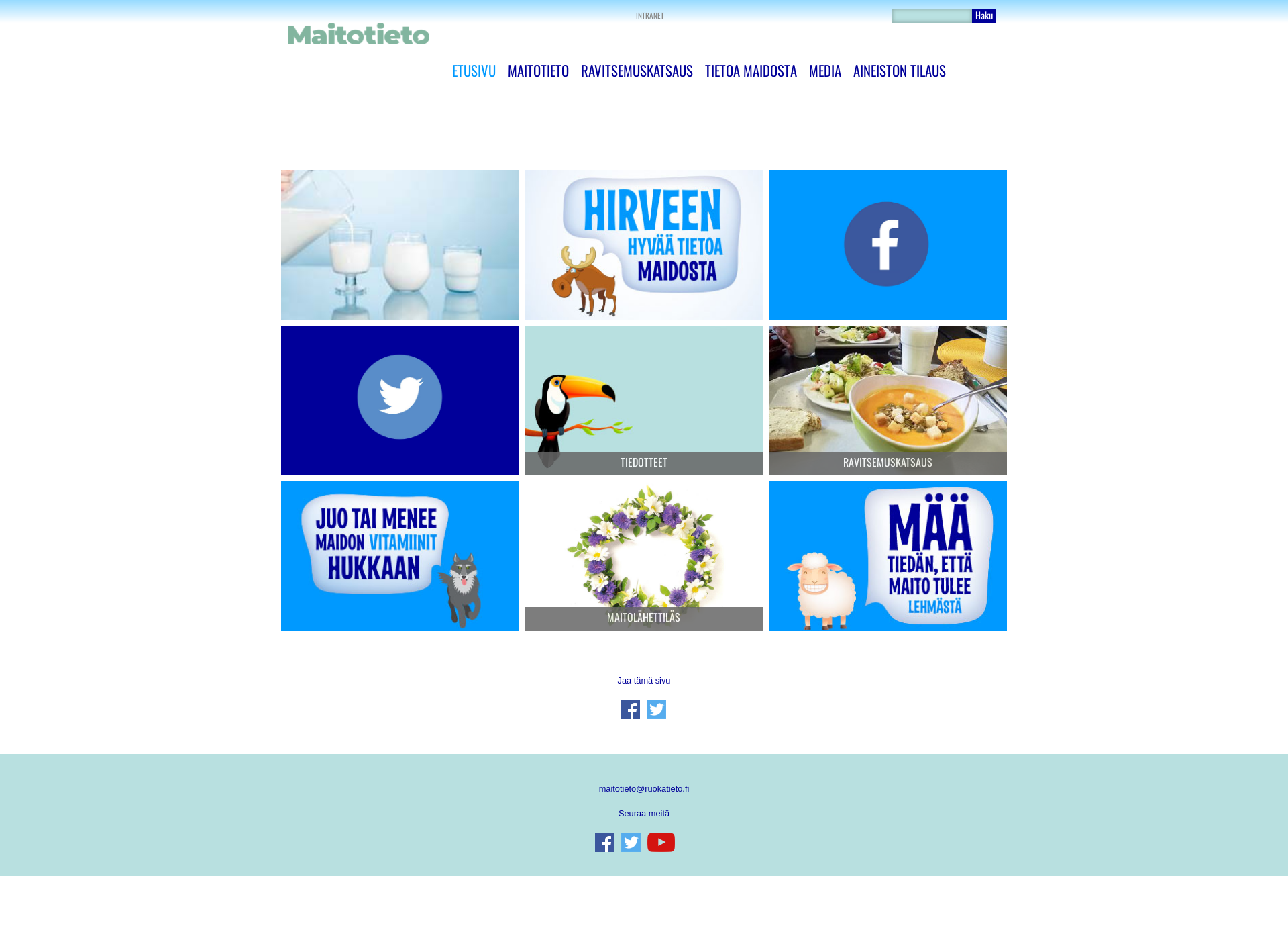 Screenshot for maitotieto.fi