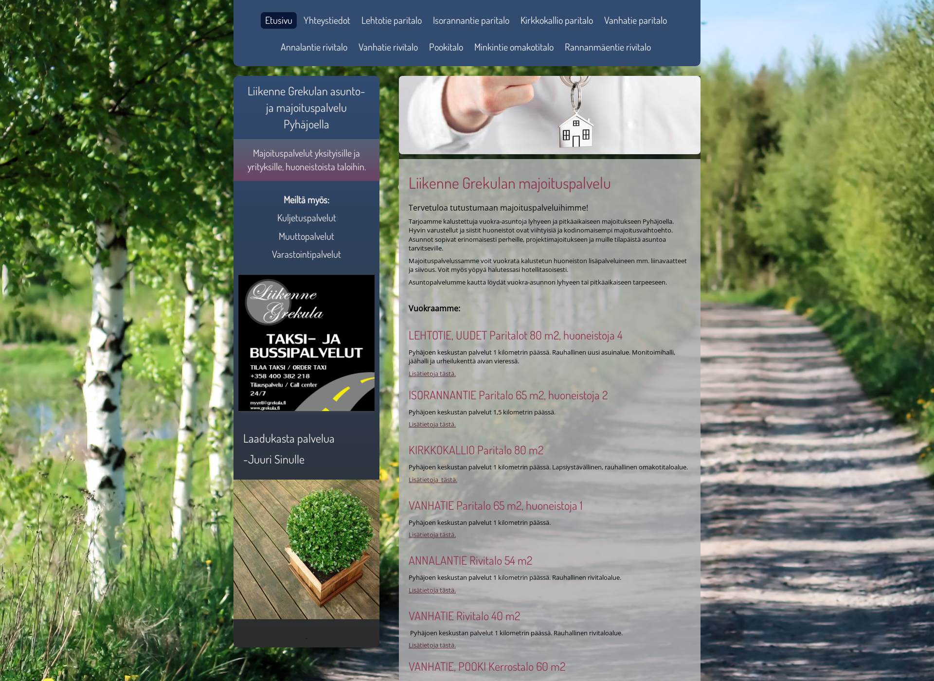 Screenshot for majoituspyhajoki.fi