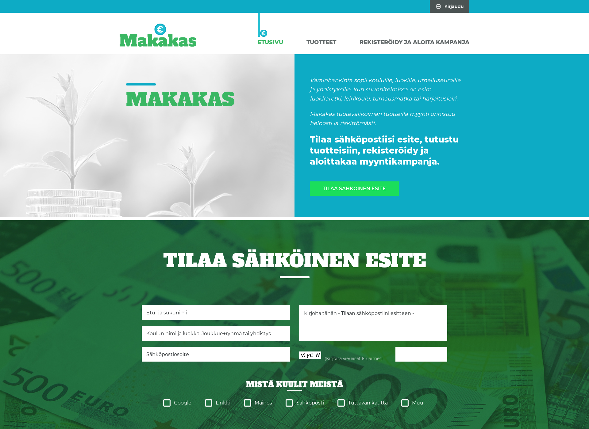 Skärmdump för makakas.fi