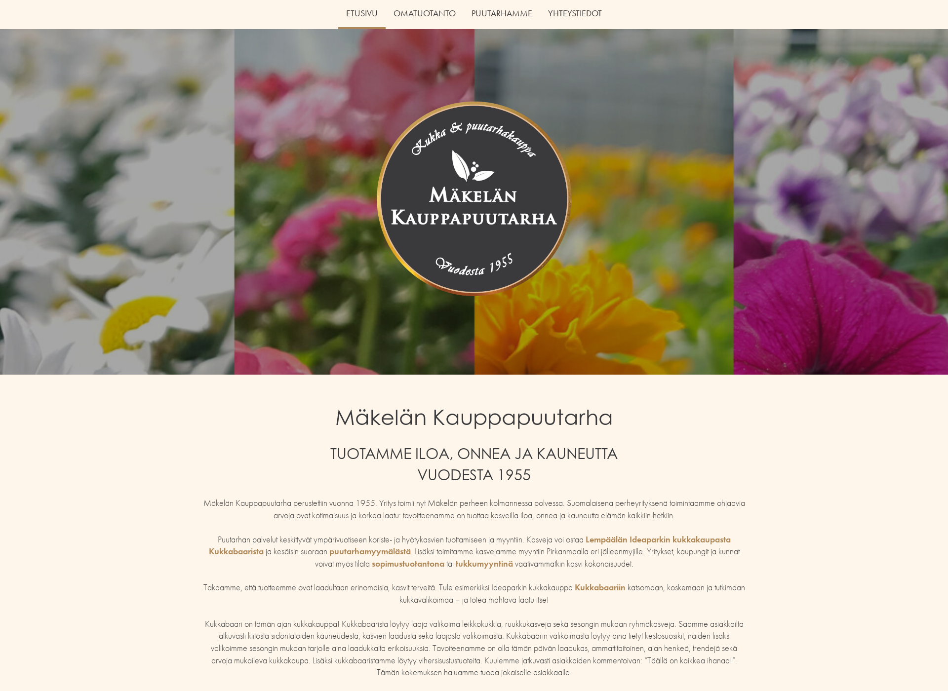 Screenshot for makelankauppapuutarha.fi