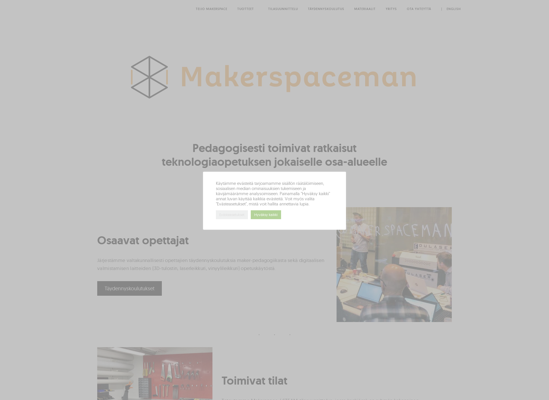 Skärmdump för makerspaceman.com