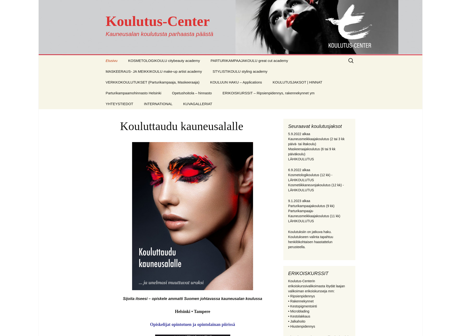 Skärmdump för makeupartistacademy.fi