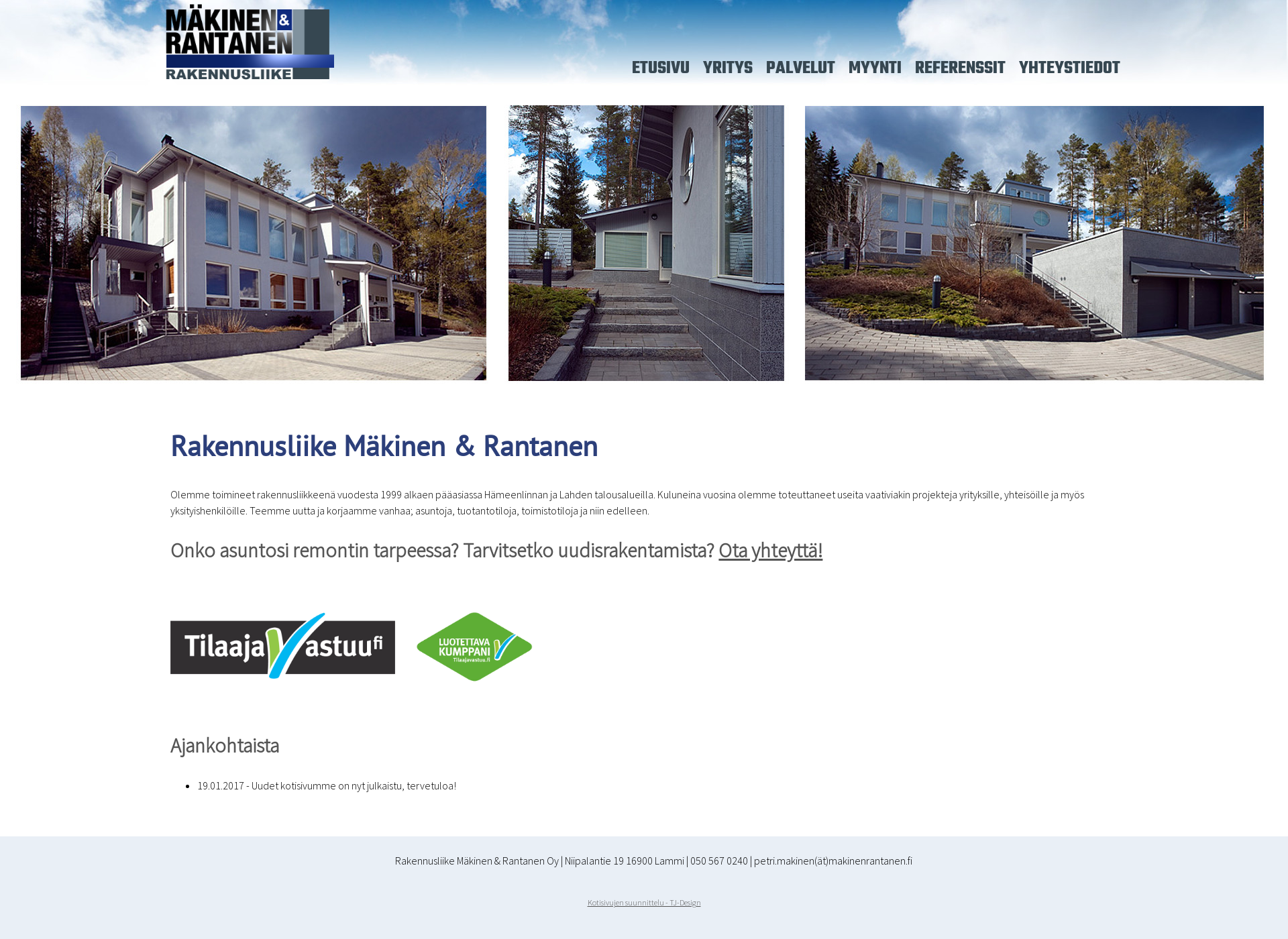 Screenshot for makinenrantanen.fi