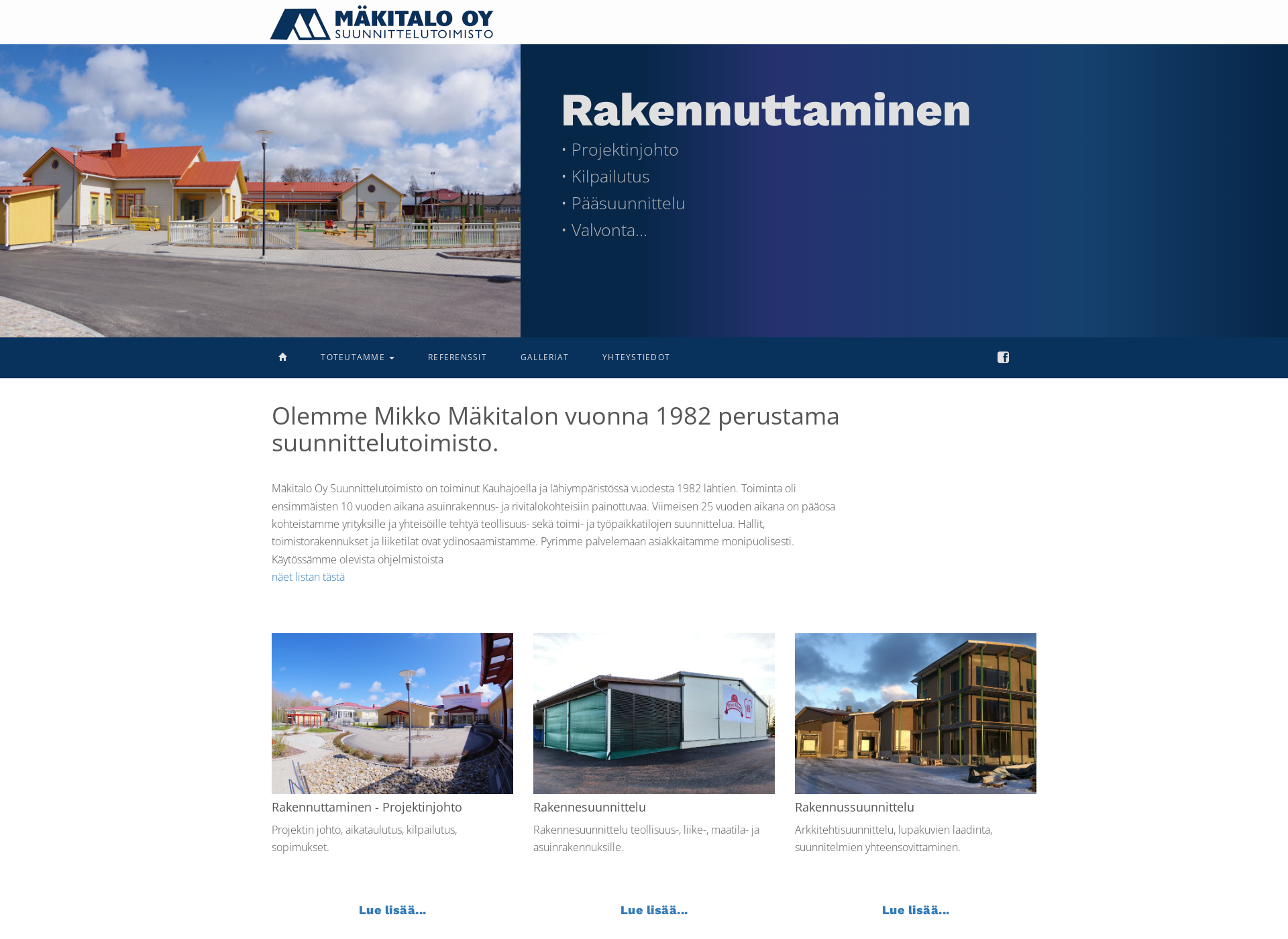 Skärmdump för makitalooy.fi