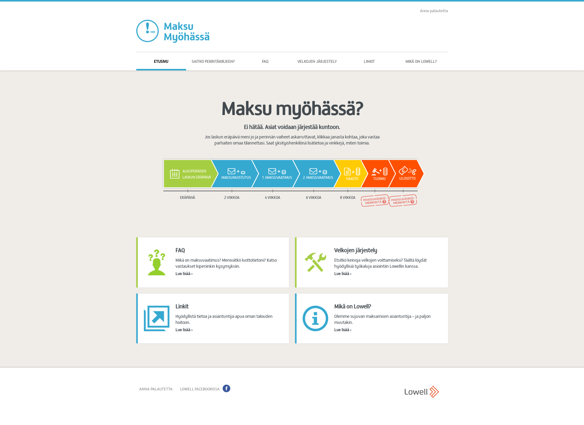 Screenshot for maksutmyohassa.fi