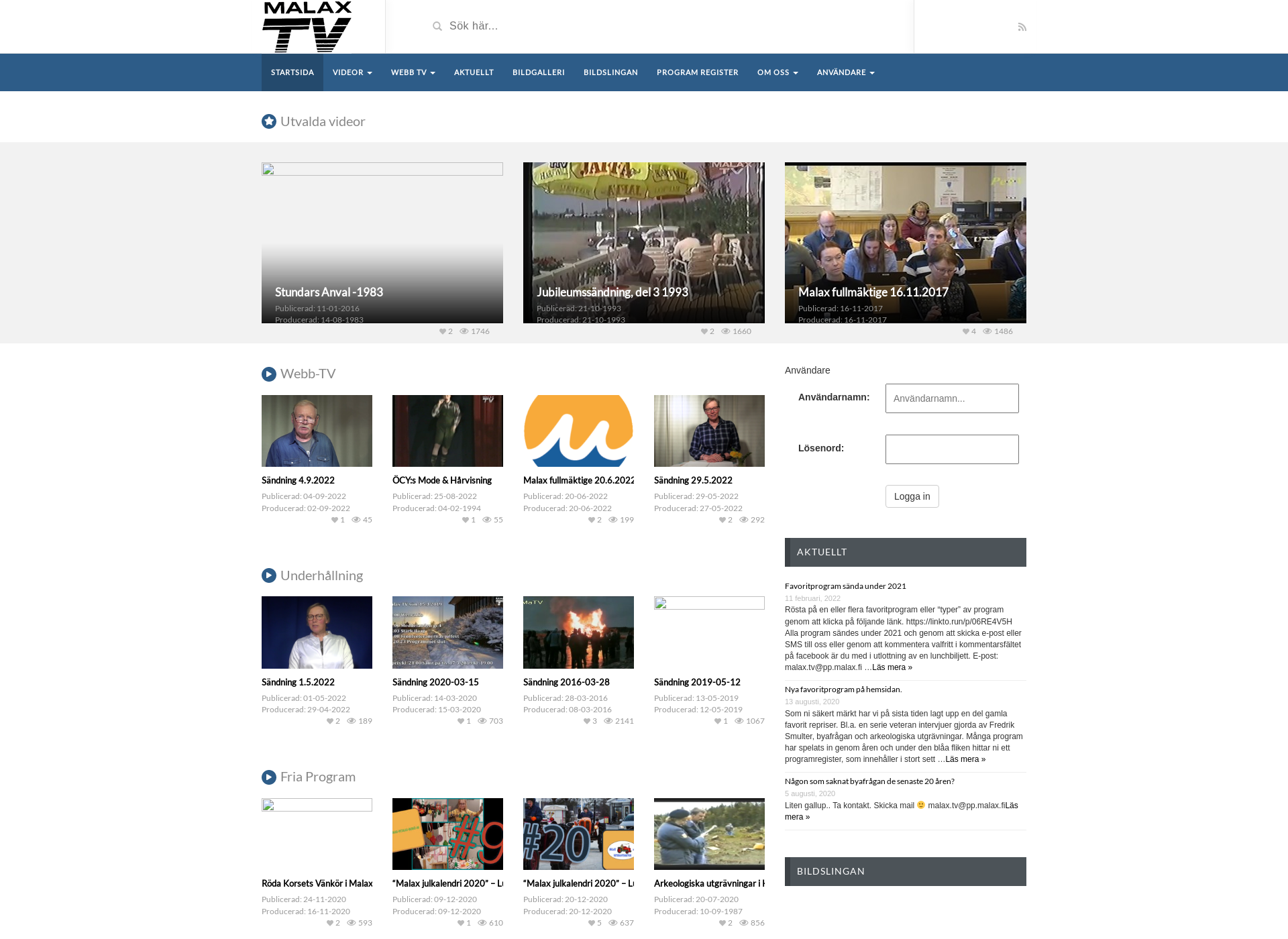 Screenshot for malaxtv.fi
