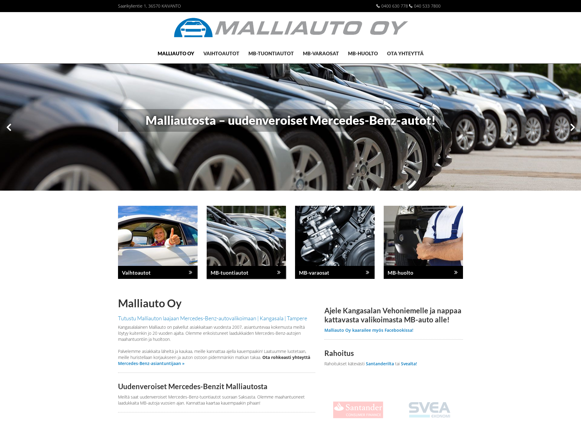 Screenshot for malliauto.fi