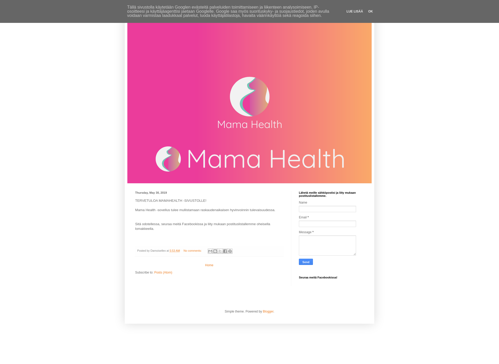 Screenshot for mamahealth.fi