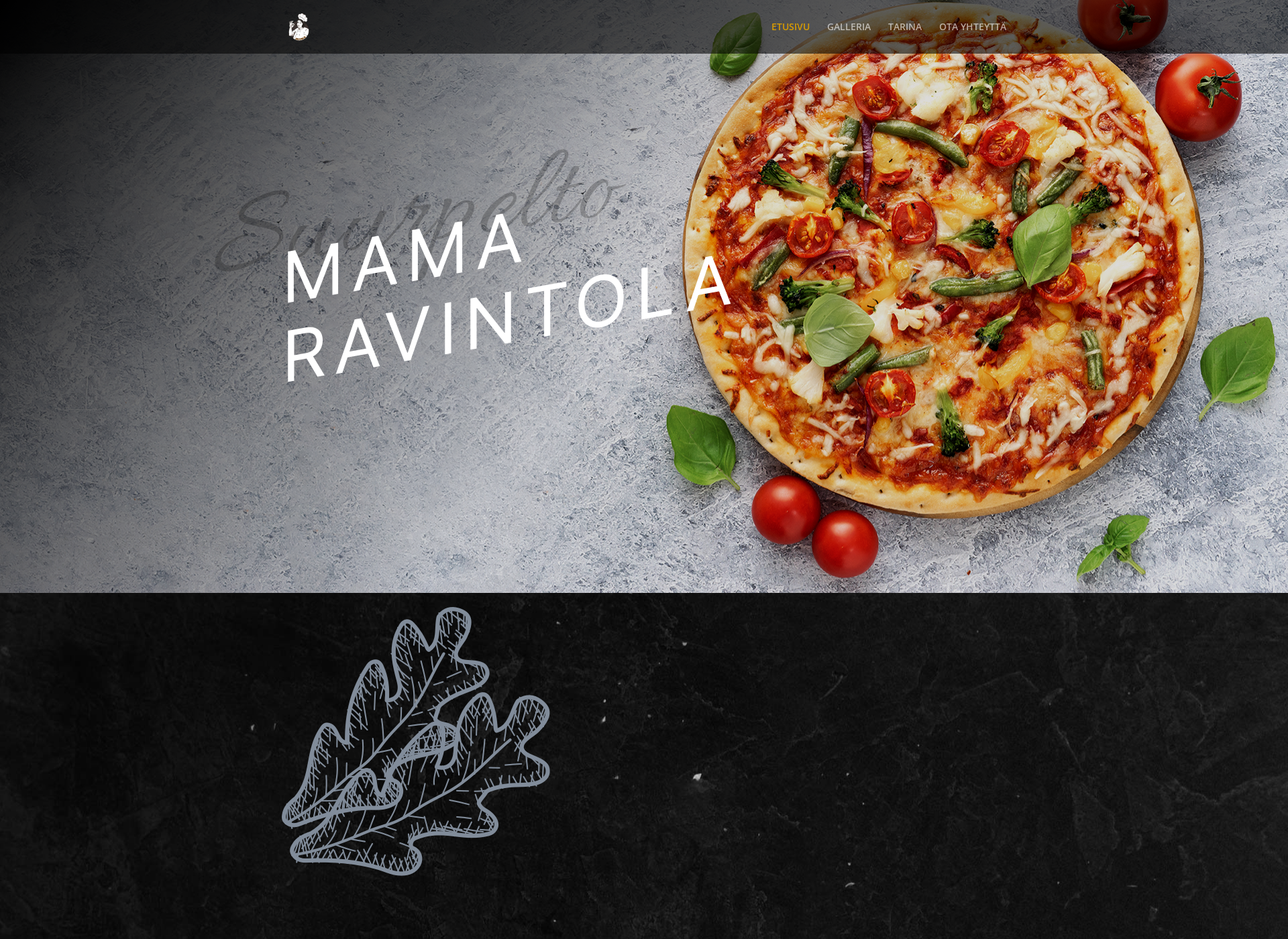 Skärmdump för mamaravintola.fi